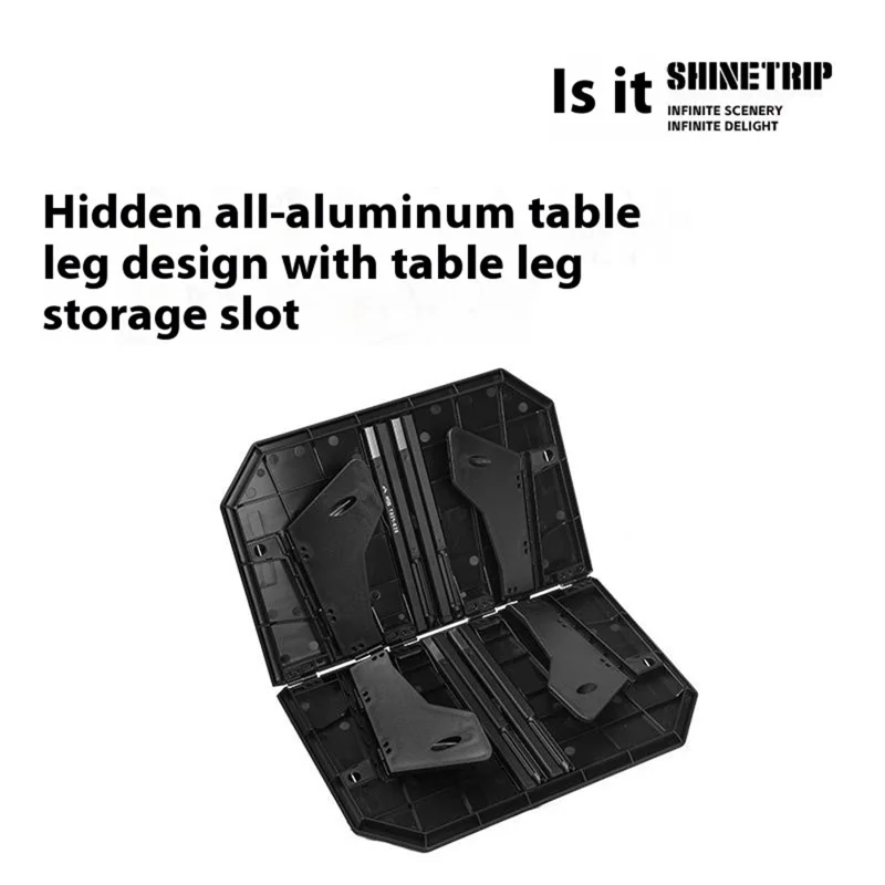 SHINETRIP A512 Outdoor Camping Folding Table Multipurpose Two Heights Portable Desk - Green