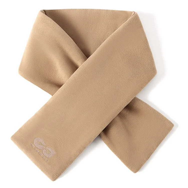 GOLOVEJOY DWJ56 82cm Winteraußen Retro Thermofleece bestickte Schal Winddicht Halserwärmer - Kamel