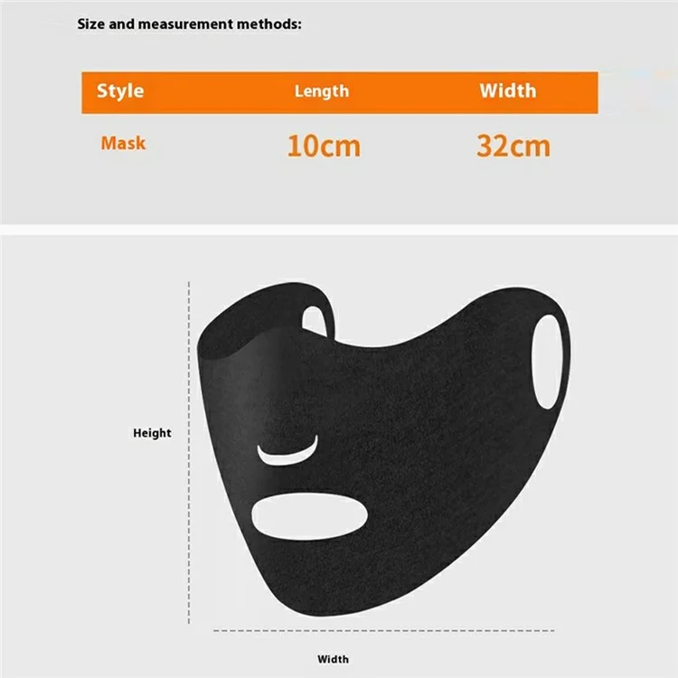 Winter Thermal Fleece Face Mask for Cycling Riding Solid Color Breathable Face Cover - Black