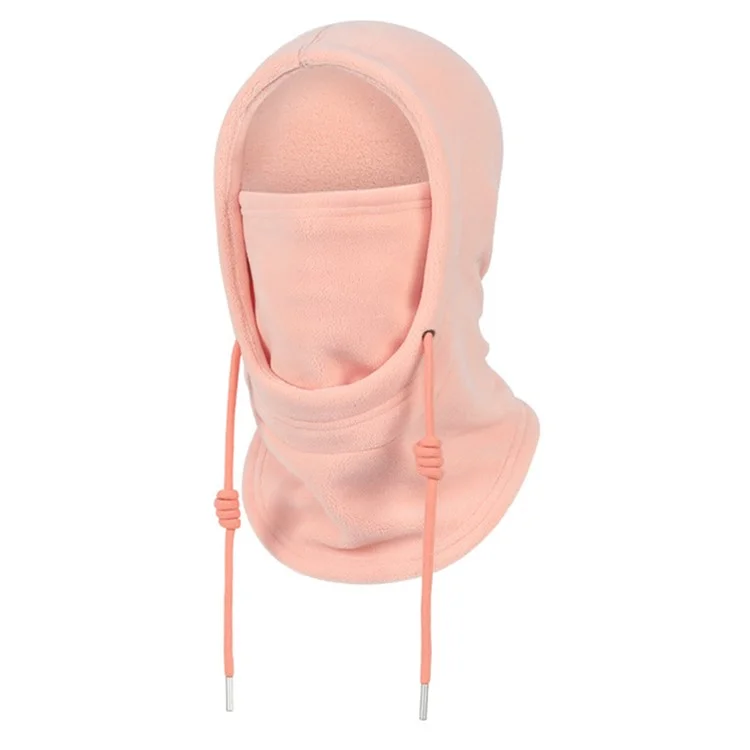 QQWO Winter Fleece Balaclava Thermal Face Mask Outdoor Cycling Skiing Fishing Neck Warmer Hood - Pink