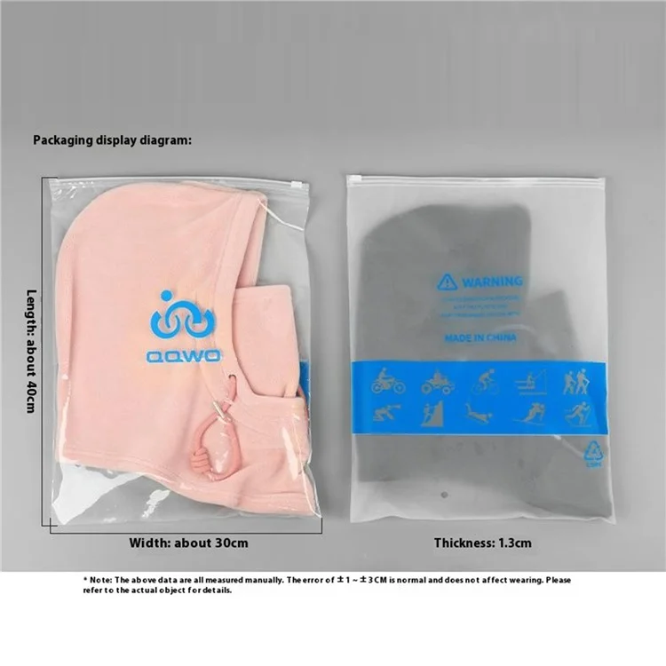 QQWO Winter Fleece Balaclava Thermal Face Mask Outdoor Cycling Skiing Fishing Neck Warmer Hood - Pink