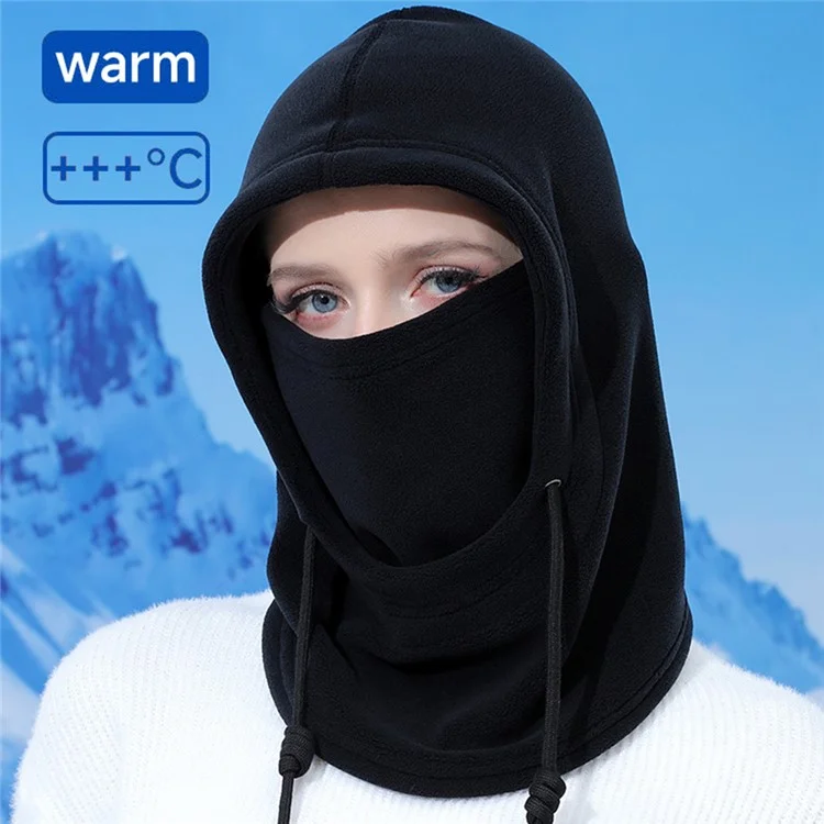 QQWO Winter Fleece Balaclava Thermal Face Mask Outdoor Cycling Skiing Fishing Neck Warmer Hood - Pink
