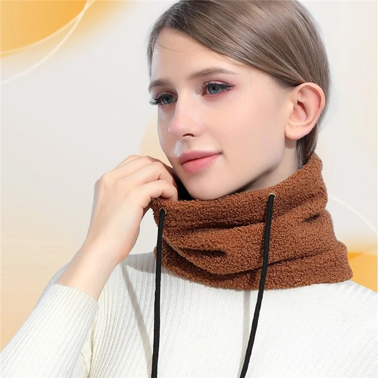 Für den Outdoor-Sport, Winterwärmenacken-Gamasche, Multifunktions-Radfahrgesichtsmaske mit Zugschnur - Hellgrau