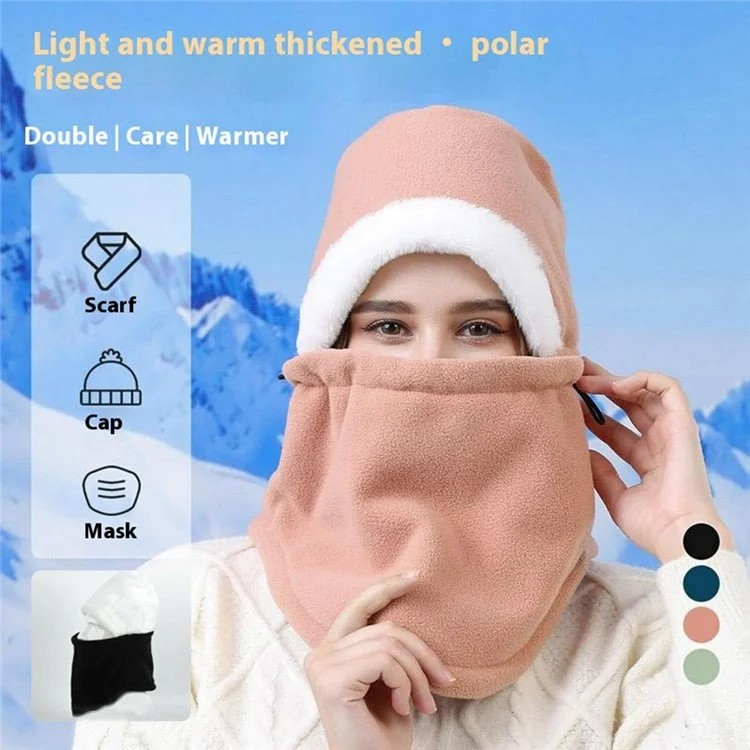 Maschera termica antivento da sci all'aperto in pile polare balaclava snood collo - Caramello