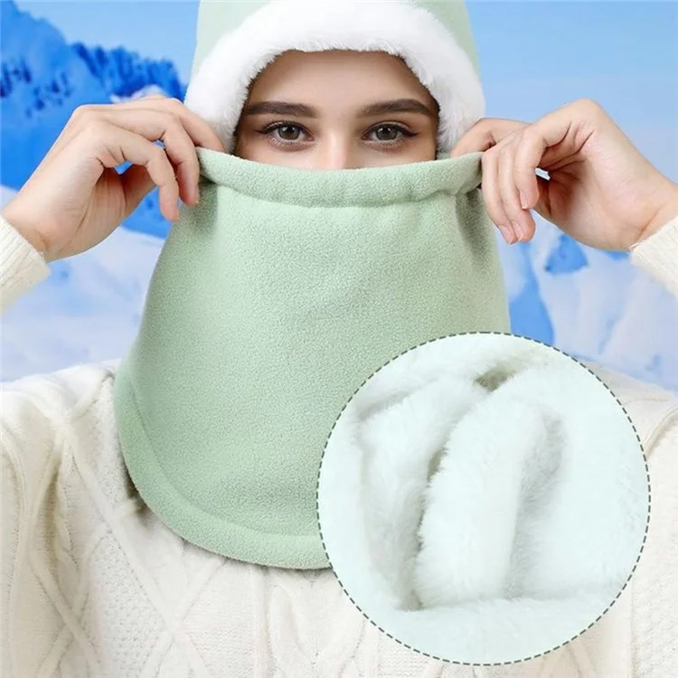 Maschera termica antivento da sci all'aperto in pile polare balaclava snood collo - Caramello