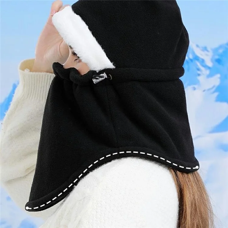 Maschera termica antivento da sci all'aperto in pile polare balaclava snood collo - Caramello