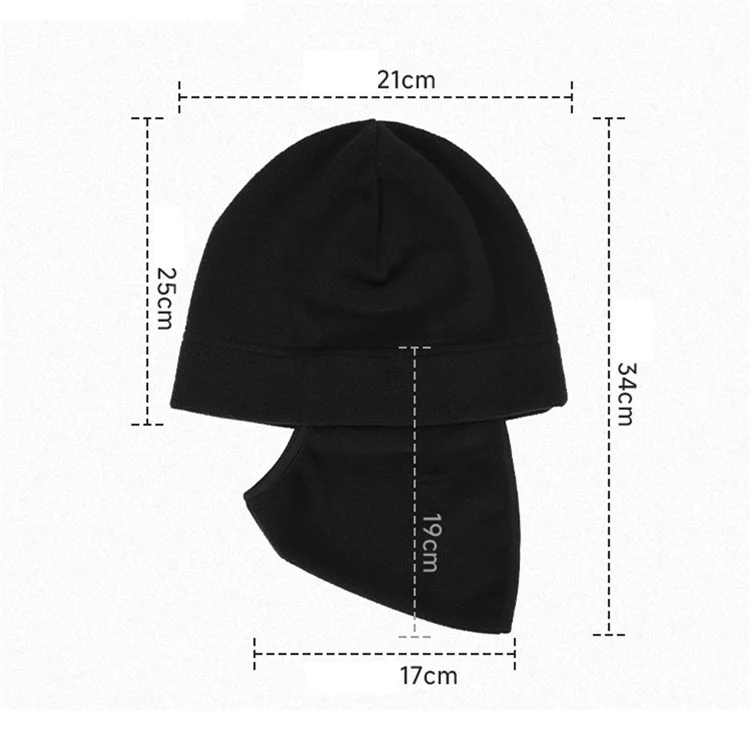 Winter Polar Fleece Balaclava Face Mask Windproof Thermal Hood for Cycling Hiking Skiing - Army Green