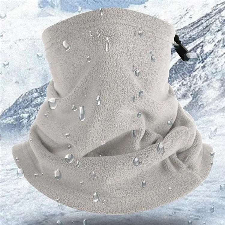 Fleece Neck Gaiter Face Mask Unisex Windproof Outdoor Sports Cycling Winter Neck Warmer - Navy Blue