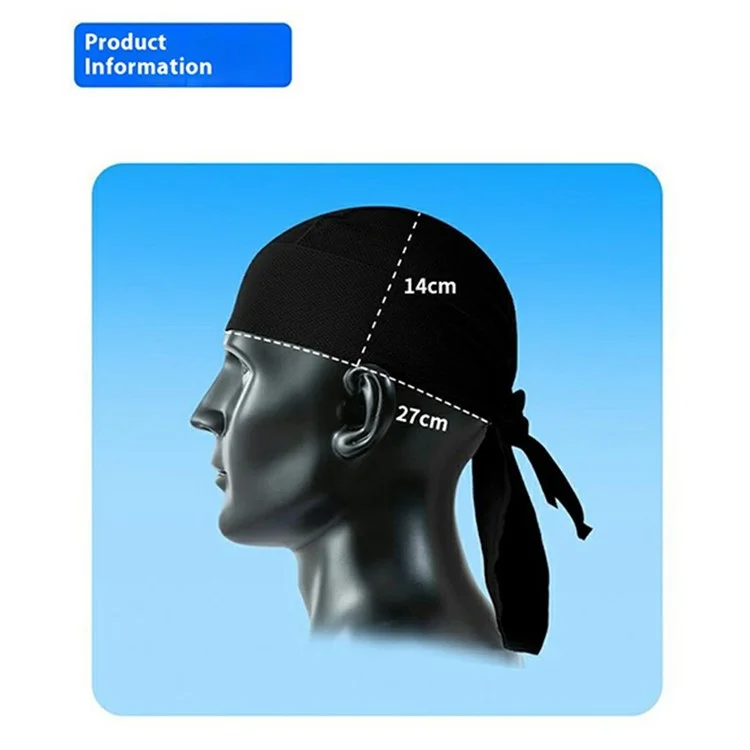 Summer Cycling Cap Helmet Liner Mesh Bandana Sports Hat Breathable Quick Dry Headwear for Outdoor - Sky Blue