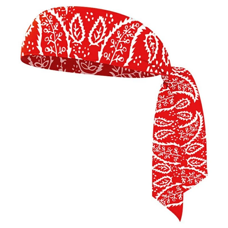 Fasce per capelli con stampa foglie per Donna Uomo Sport Sudore Fascia Basket Assorbente Umidità - BHFD-008