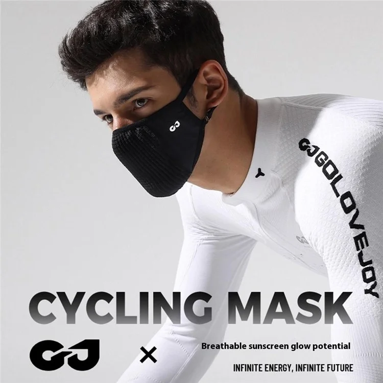 GOLOVEJOY XKZ65 Sun Protection Summer Face Mask Breathable Ice Silk Cycling Mask - Black