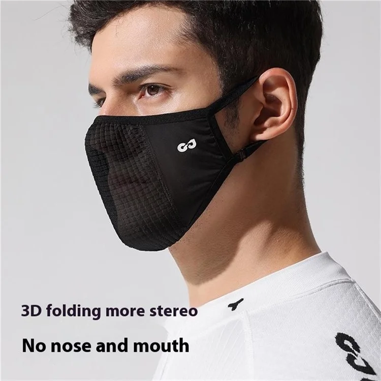 GOLOVEJOY XKZ65 Sun Protection Summer Face Mask Breathable Ice Silk Cycling Mask - Black