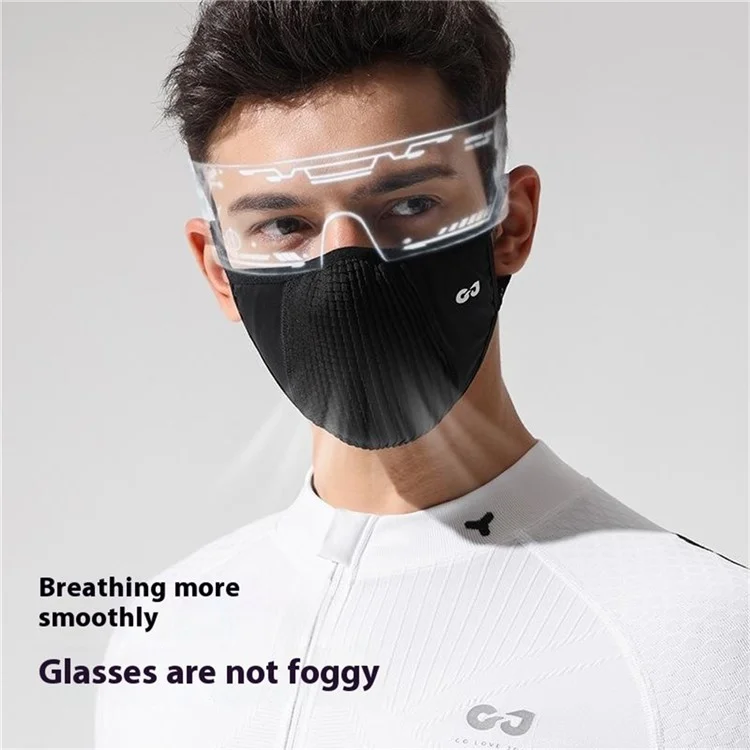 GOLOVEJOY XKZ65 Sun Protection Summer Face Mask Breathable Ice Silk Cycling Mask - Black