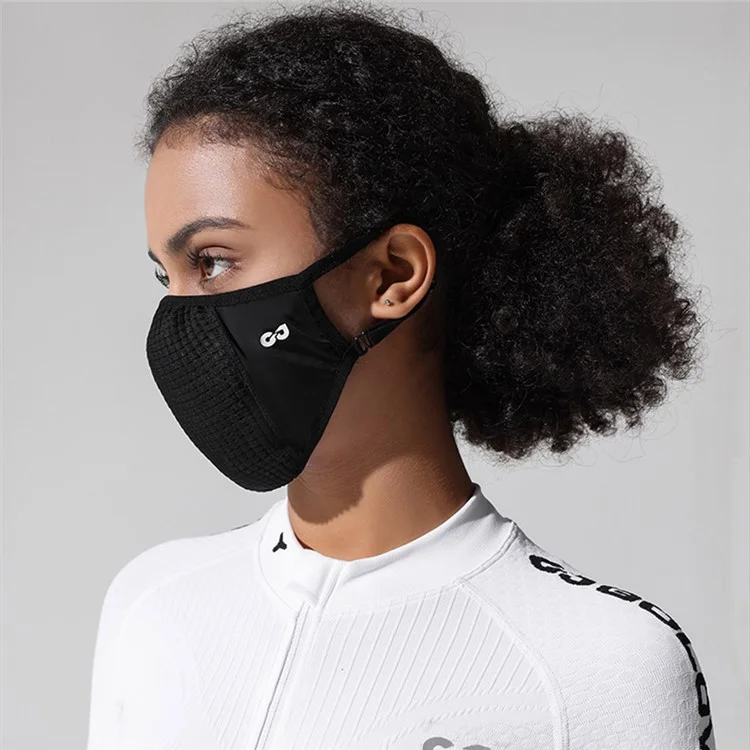 GOLOVEJOY XKZ65 Sun Protection Summer Face Mask Breathable Ice Silk Cycling Mask - Black
