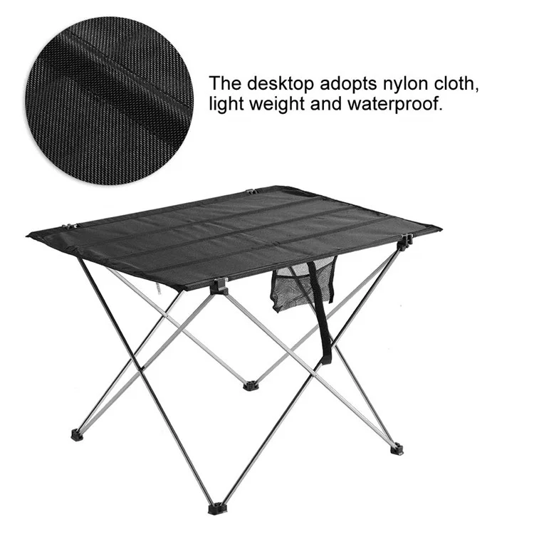 Size S 57x42x38cm Portable Camping Table Outdoor BBQ Picnic Beach Aluminum Alloy Oxford Cloth Folding Desk