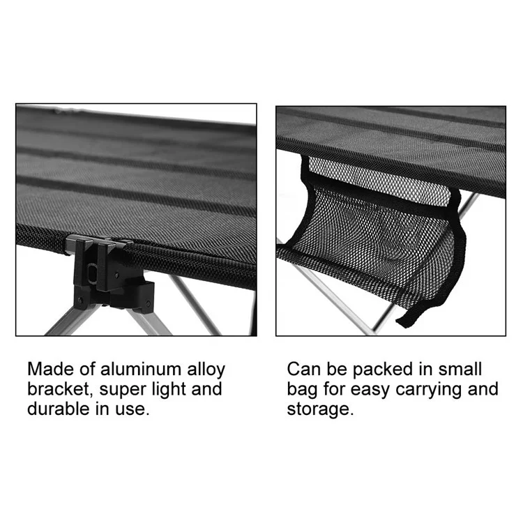 Size S 57x42x38cm Portable Camping Table Outdoor BBQ Picnic Beach Aluminum Alloy Oxford Cloth Folding Desk