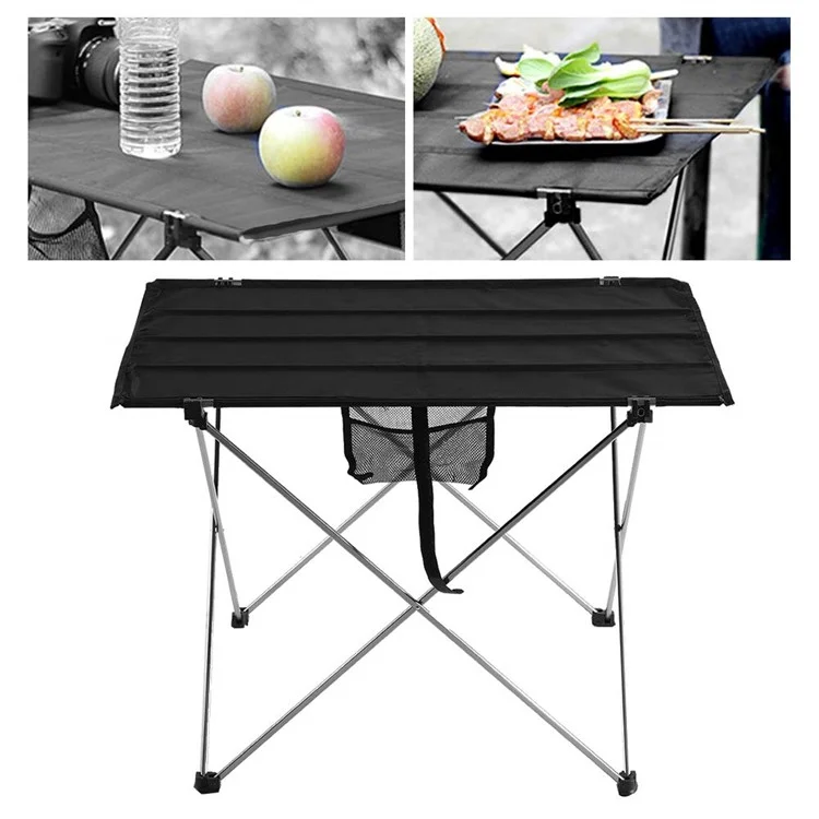 Size L 75x55x53cm Portable Camping Table Outdoor BBQ Picnic Beach Aluminum Alloy Oxford Cloth Folding Desk