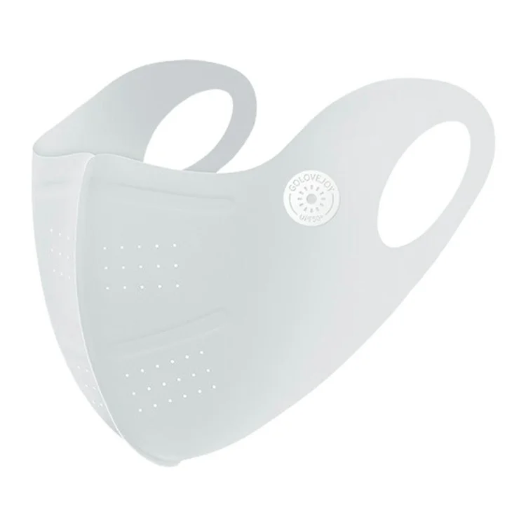 GOLOVEJOY XKZ58 Masque facial respirant d'extérieur Protection UV Été Couvre-visage 3D Taille L - Gris clair