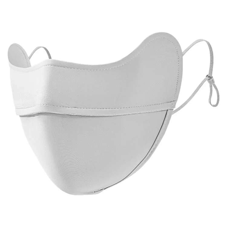 GOLOVEJOY XKZ67 Ice Silk Summer Sun Protection Face Mask for Outdoor Cycling Breathable Face Cover - Light Grey