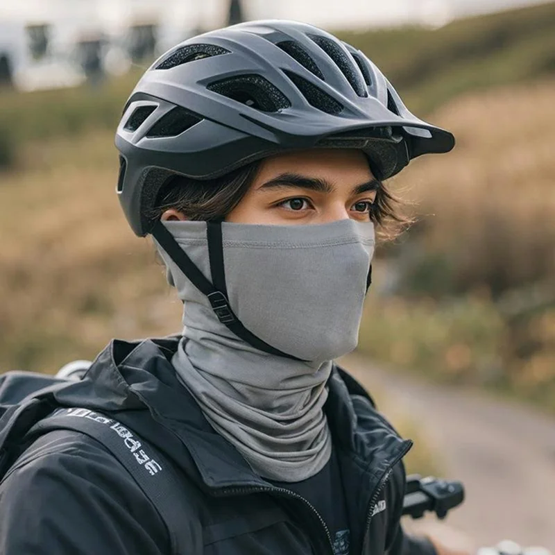 GOLOVEJOY XTJ141 Summer Cycling Full Cover Face Mask Outdoor UV Protection Neck Gaiter for Men Women - White