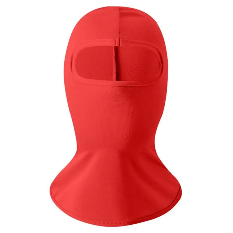Cagoule de protection UV d'été pour enfants, respirante en soie glacée, masque facial pour cyclisme extérieur - Rouge
