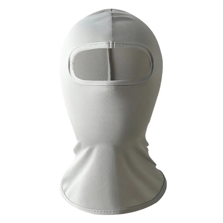 Masque de protection solaire respirant en soie glacée pour enfants, élastique pour cyclisme et moto - Gris