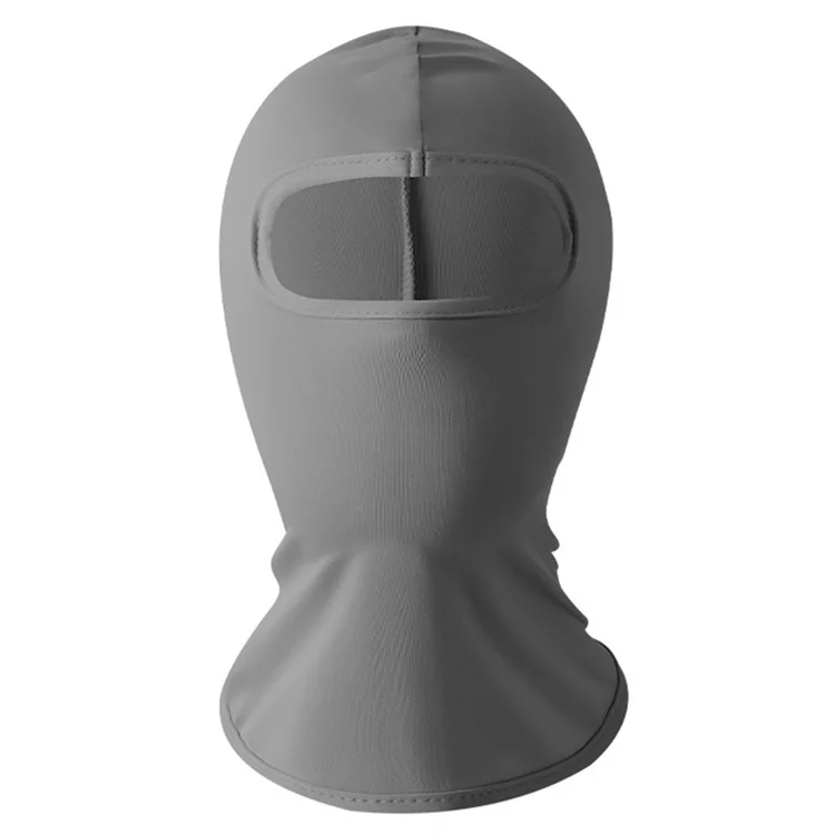 Summer Breathable Ice Silk Kids Sun Protection Cycling Face Mask High Elasticity Motorcycle Balaclava - Dark Grey