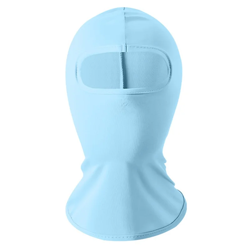 Summer Breathable Ice Silk Kids Sun Protection Cycling Face Mask High Elasticity Motorcycle Balaclava - Sky Blue