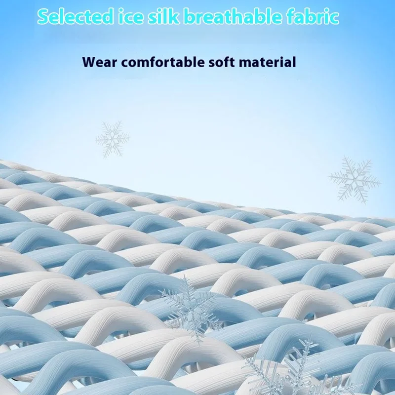 Summer Breathable Ice Silk Kids Sun Protection Cycling Face Mask High Elasticity Motorcycle Balaclava - Sky Blue