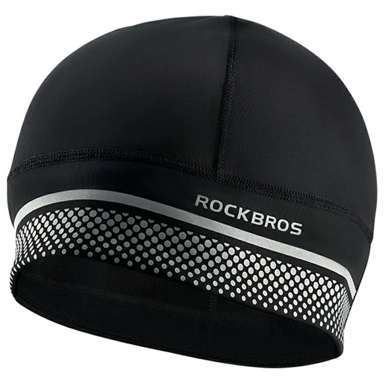 ROCKBROS Winter Cycling Cap Ear Warmer Headcover Outdoor Sports Windproof Fleece Bike Hat - Black