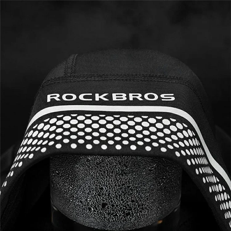 ROCKBROS Winter Cycling Cap Ear Warmer Headcover Outdoor Sports Windproof Fleece Bike Hat - Black