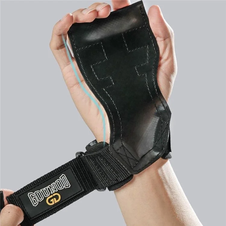 GOUNOD GL061 1 Pair Rubber Palm Grips Fitness Hand Protector Weightlifting Anti Slip Wrist Support