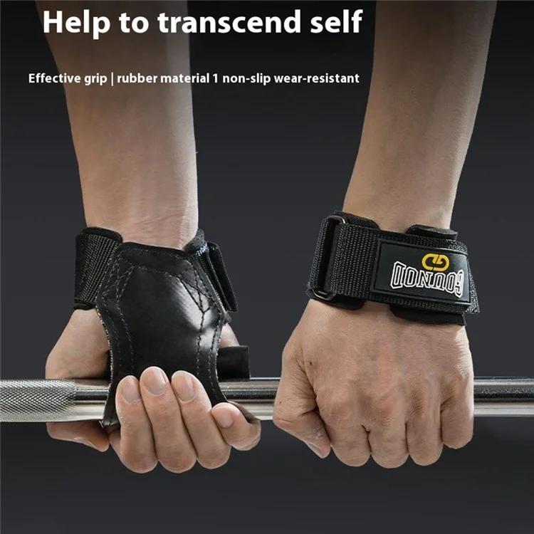 GOUNOD GL061 1 Pair Rubber Palm Grips Fitness Hand Protector Weightlifting Anti Slip Wrist Support