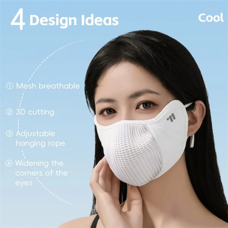 WEST BIKING YP0201459 Ice Silk Sun Protection Cycling Mask Breathable Sports Face Cover for Road Bike - Black