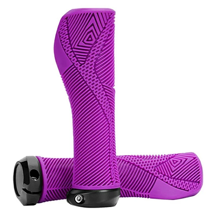 ENLEE E22145 1 Pair Mountain Bike Handlebar Grips Anti Slip Shock Absorbing Bicycle Handle Cover - Purple