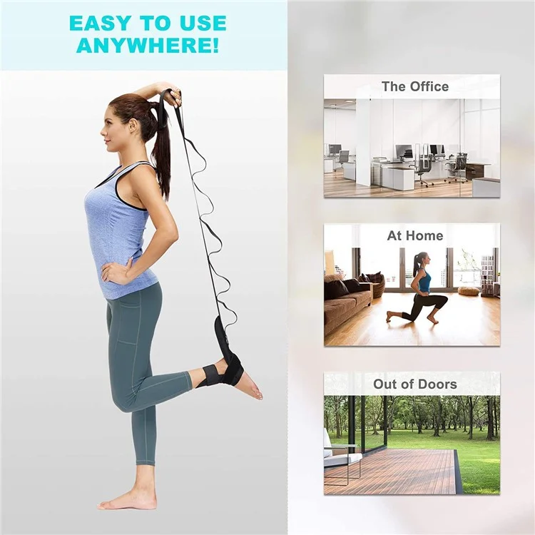 YJ-72 Corretor de Inversão/Eversão do Tornozelo Órtese para Queda do Pé Tira de Reabilitação e Alongamento para Yoga Pilates e Fitness