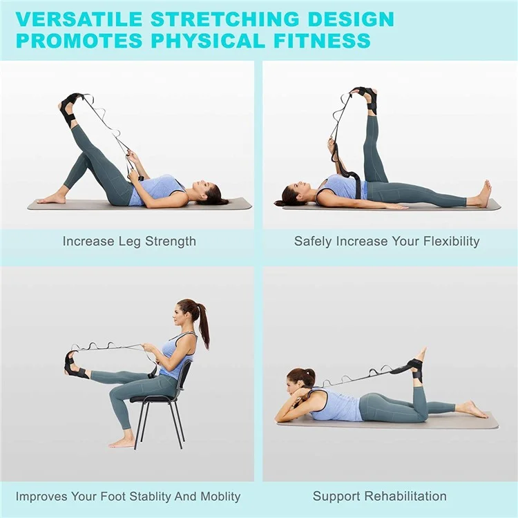 YJ-72 Corretor de Inversão/Eversão do Tornozelo Órtese para Queda do Pé Tira de Reabilitação e Alongamento para Yoga Pilates e Fitness