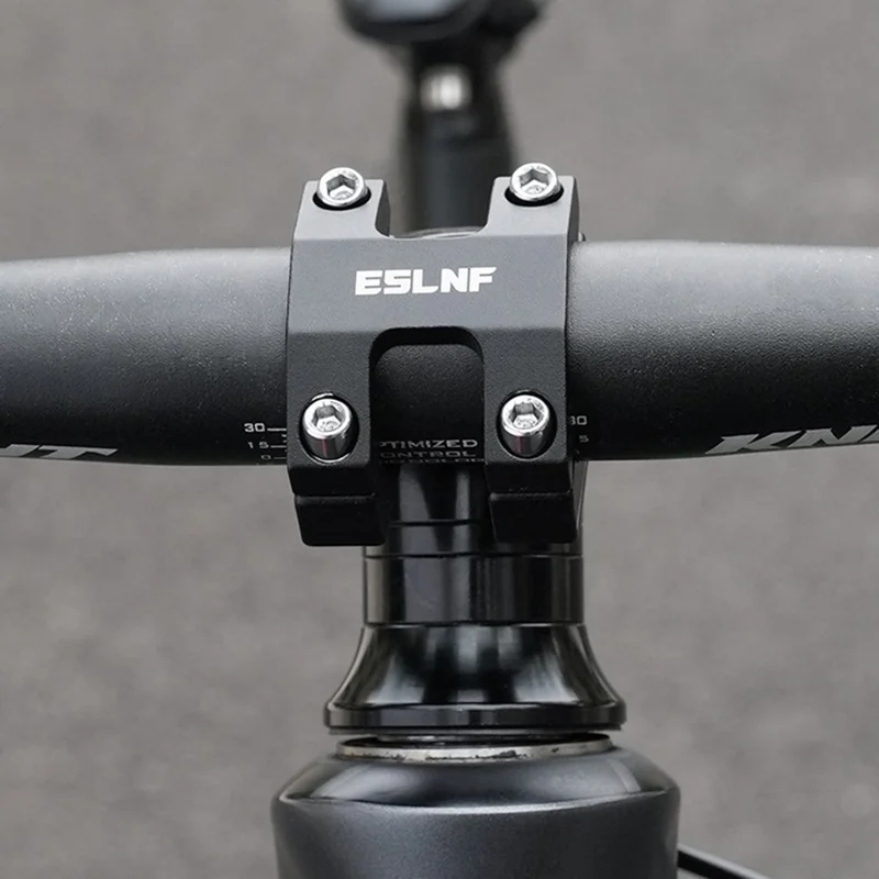 ESLNF 09DV0003 Bicycle Stem Aluminum Alloy CNC Hollow Short Handlebar Stem for Mountain Bike - Black