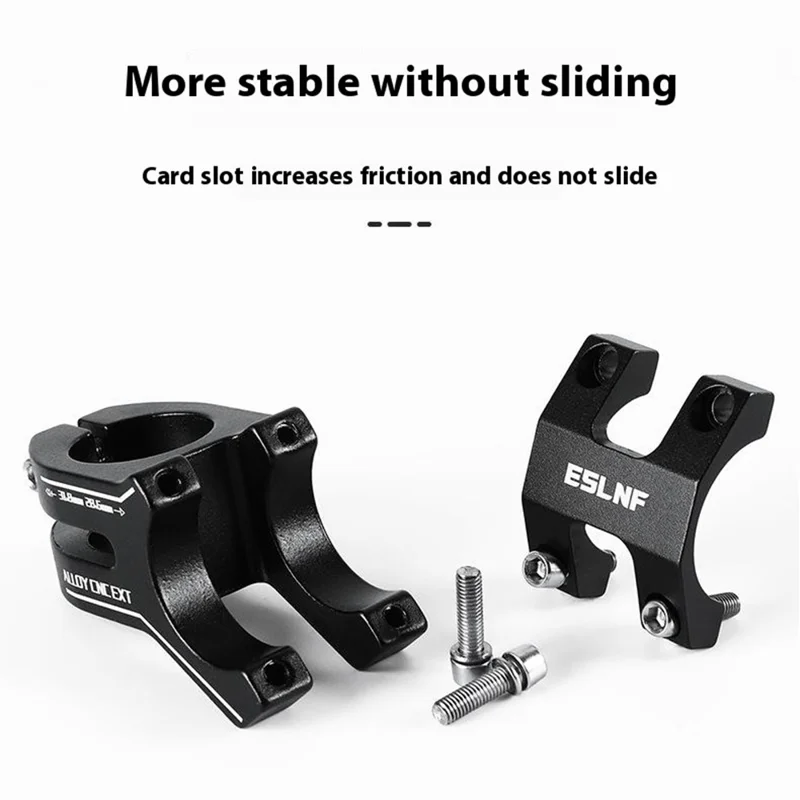 ESLNF 09DV0003 Bicycle Stem Aluminum Alloy CNC Hollow Short Handlebar Stem for Mountain Bike - Black