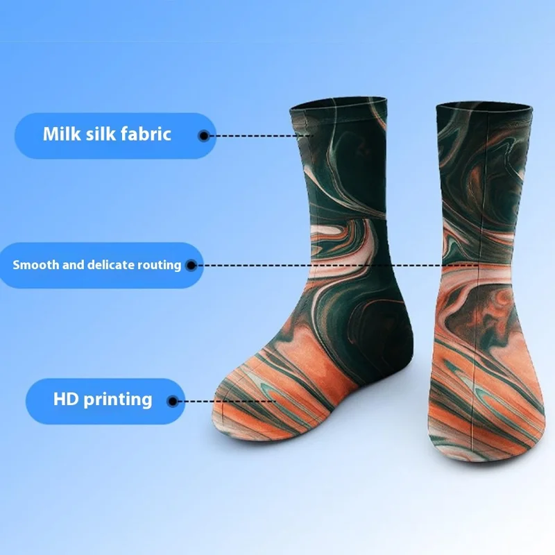 Cubiertas de Zapatos Antiarena para Adultos, Cubiertas Protectoras de Seda de Leche con Estampado de Moda para Senderismo y Pesca al Aire Libre - DHXT002