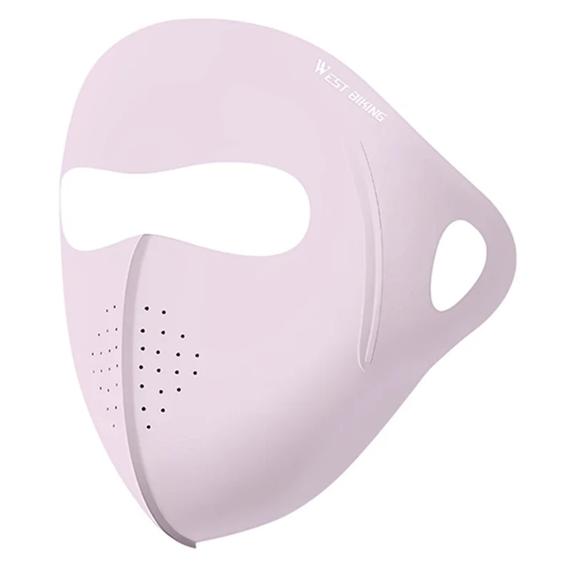 WEST BIKING YP0201465 Mascarilla Deportiva para Exteriores de Seda de Hielo, Transpirable con Protección Solar, Cubierta Facial Completa - Rosa