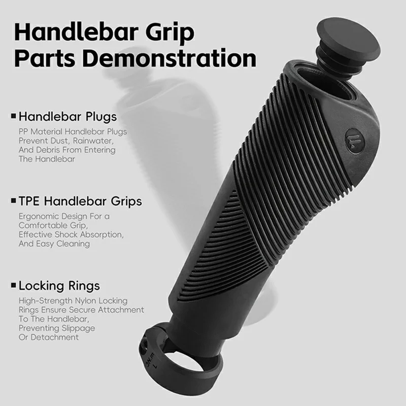 WEST BIKING YP0804084 1 Pair Bicycle Handlebar Grips Shock Absorbing Anti Slip MTB Bike Lock-On Grips - Yellow