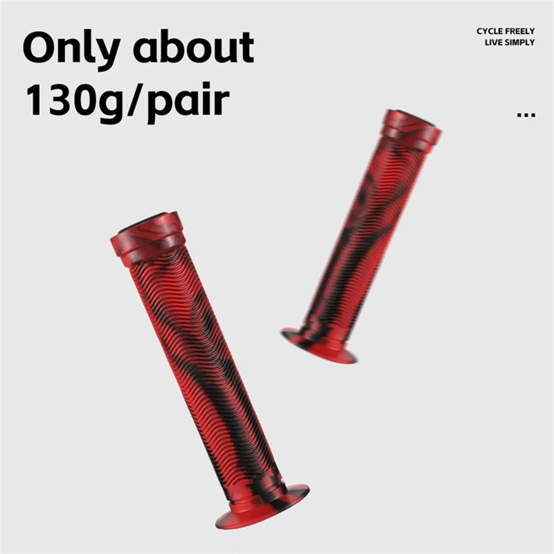 WEST BIKING 1 Pair Mountain Bike Handlebar Grips Cycling Anti Slip Soft Rubber Grips - Style B / Black+Yellow