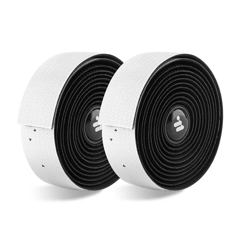 WEST BIKING YP0804093 1 Pair Bicycle Handlebar Tape Gradient PU + EVA Anti Slip Shock Absorbing Bike Grip Straps - Black White Gradient