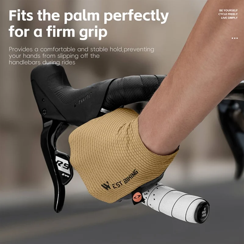 WEST BIKING YP0804093 1 Pair Bicycle Handlebar Tape Gradient PU + EVA Anti Slip Shock Absorbing Bike Grip Straps - Black White Gradient