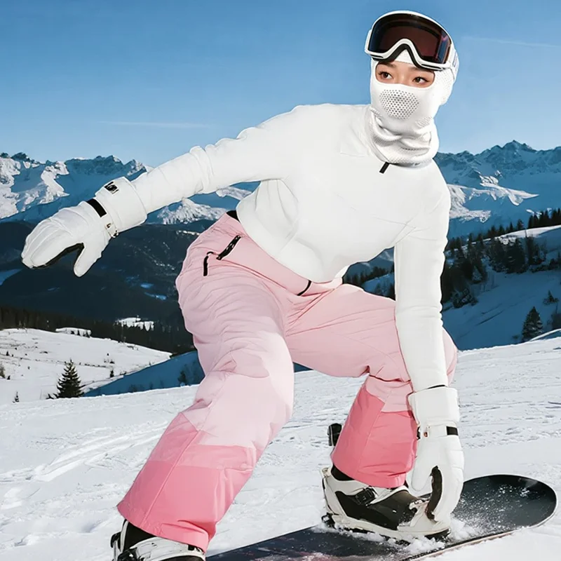 DTJ67 Maschera da Sci Invernale per Esterni Protezione per il Collo Antivento Balaclava per Motociclismo - Bianco
