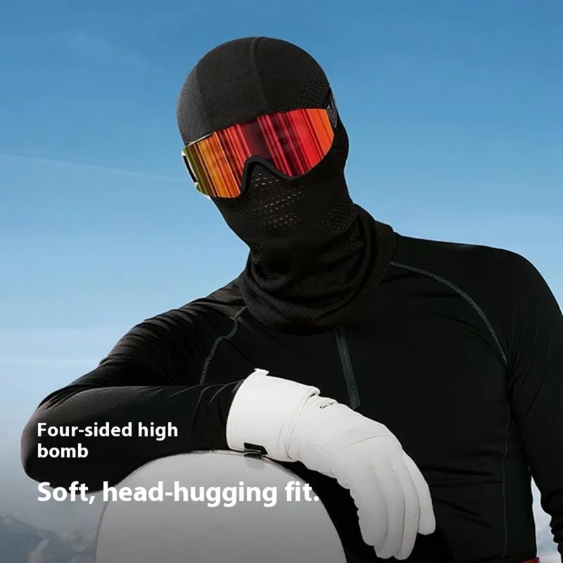 DTJ67 Outdoor Winter Ski Face Mask Neck Protection Windproof Balaclava Hat for Motorcycle Riding - Grey