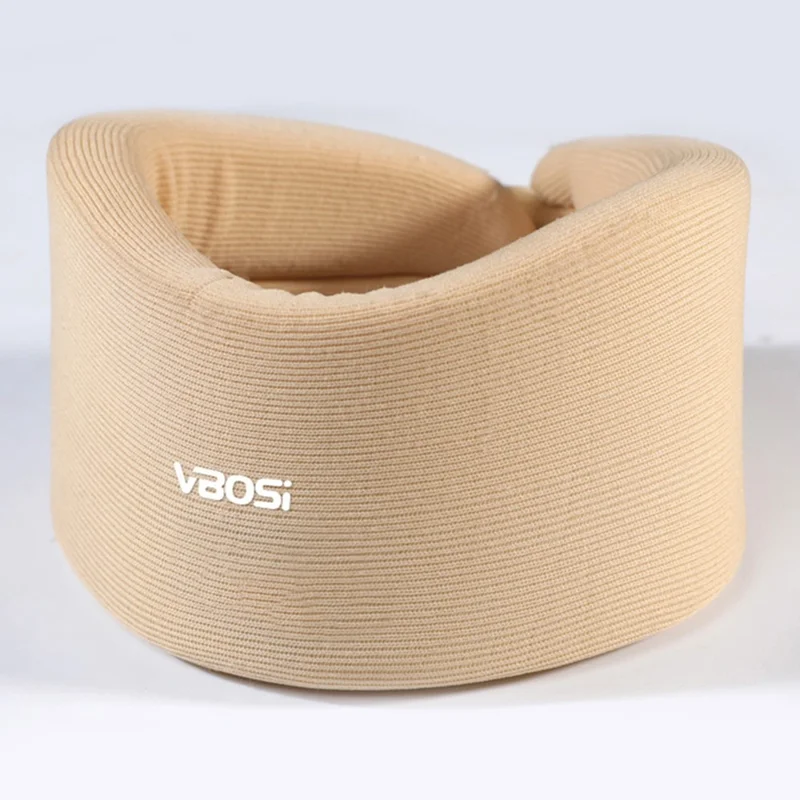 VBOSI 0722 Collier Cervical en Forme de U Réglable Support de Cou en Mousse de Protection pour Sports / Correction de Posture - Beige / M