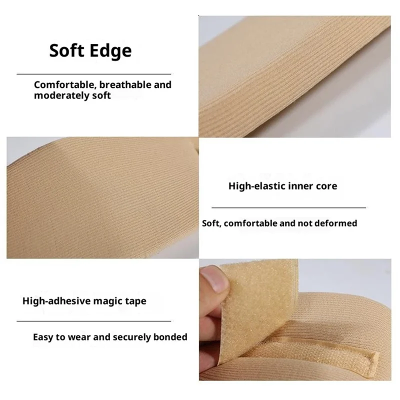 VBOSI 0722 Collier Cervical en Forme de U Réglable Support de Cou en Mousse de Protection pour Sports / Correction de Posture - Beige / M