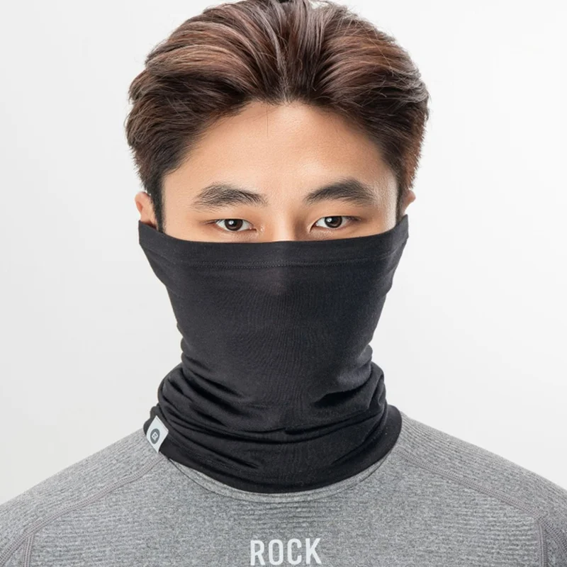 ROCKBROS 11250013 YDWB005 11250013001 Tencel Uld Halsvøb Ansigtsmaske Rørslør Vindtæt Balaclava til Cykling Vandring Udendørs Sport - Lys Grå